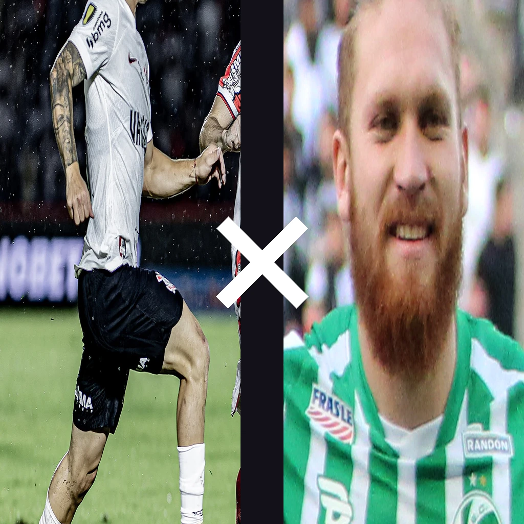 Rodrigo Garro e Isidro Pitta em fotos reais lado a lado com X central, Bragantino e Corinthians no Brasileirão